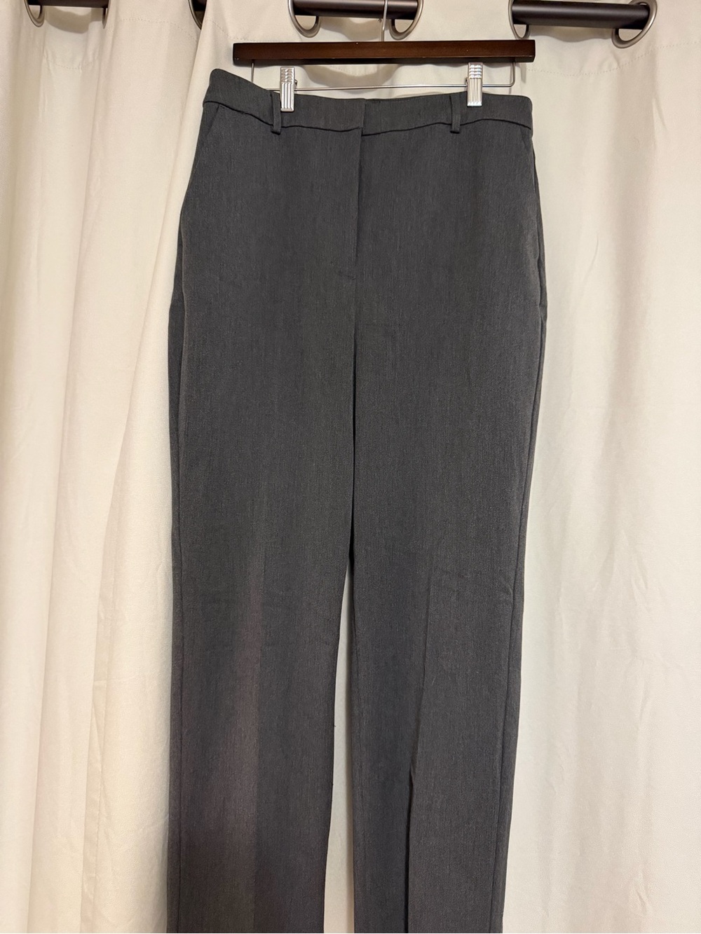 Express Women's Straight-Leg Editor Dress Pants in Charcoal
